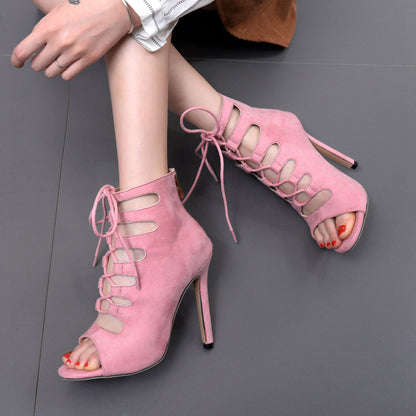 Bottines Brides Croisées Femme