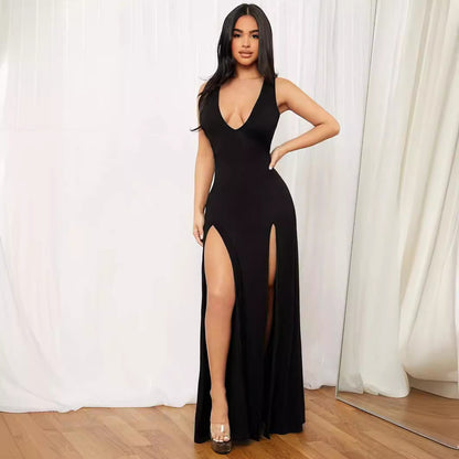 Robe Fendue Élégante Femme