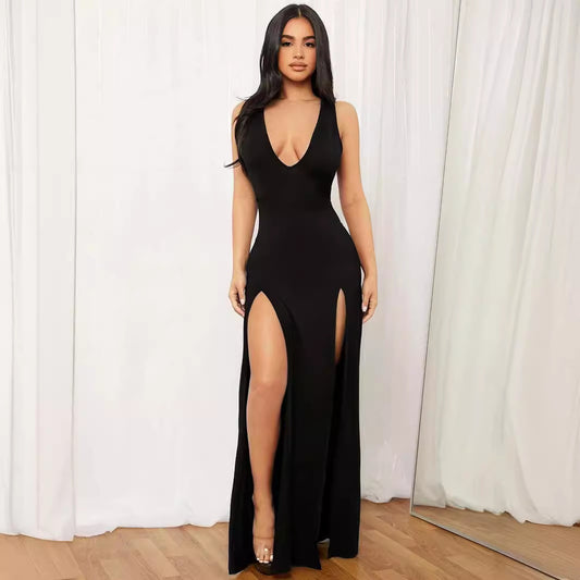 Robe Fendue Élégante Femme