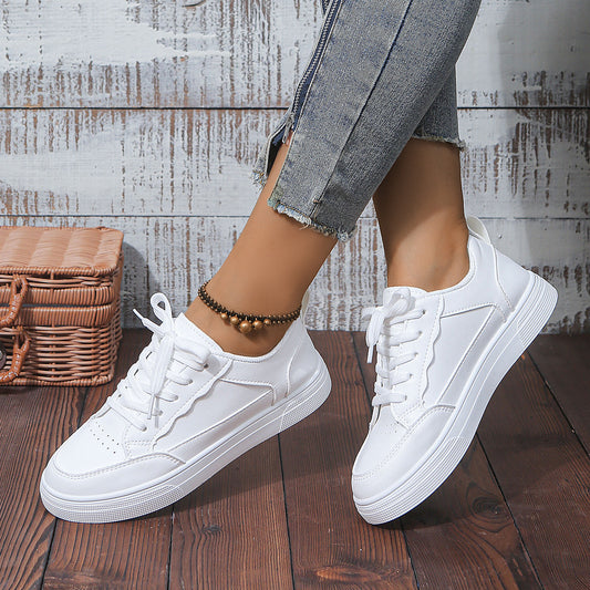 Baskets Blanches Casual Femme