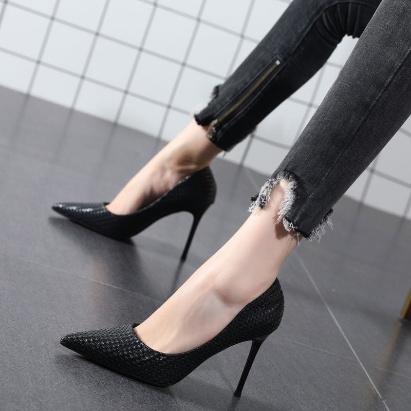 Escarpins Cuir Style Stiletto