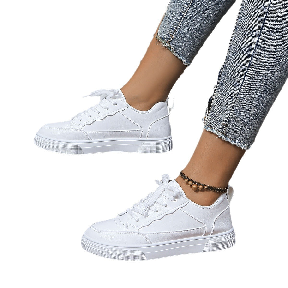 Baskets Blanches Casual Femme