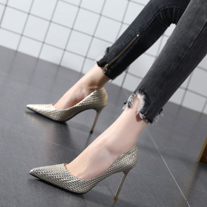 Escarpins Cuir Style Stiletto