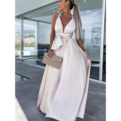 Robe Longue Imprimée Col V