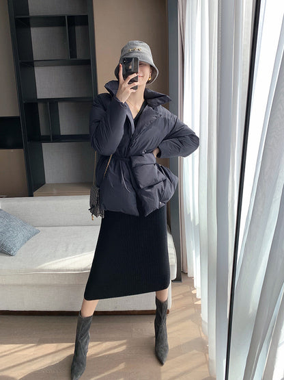 Robe jupe longue tricotée chic