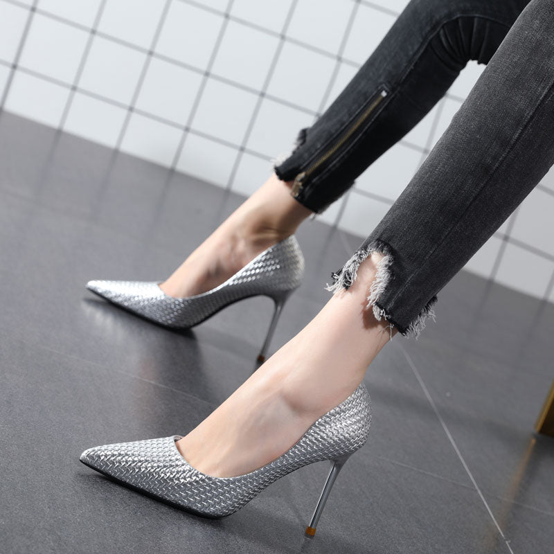 Escarpins Cuir Style Stiletto