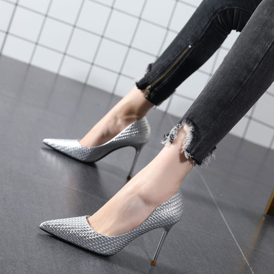 Escarpins Cuir Style Stiletto