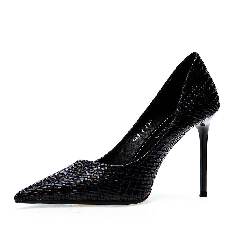 Escarpins Cuir Style Stiletto