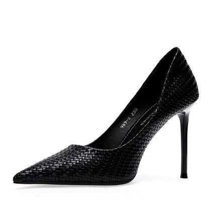 Escarpins Cuir Style Stiletto
